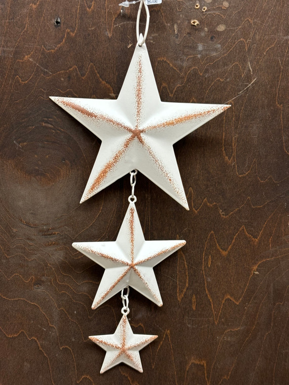 HANGING TRIPLE STAR ORNAMENTS_CREAM
