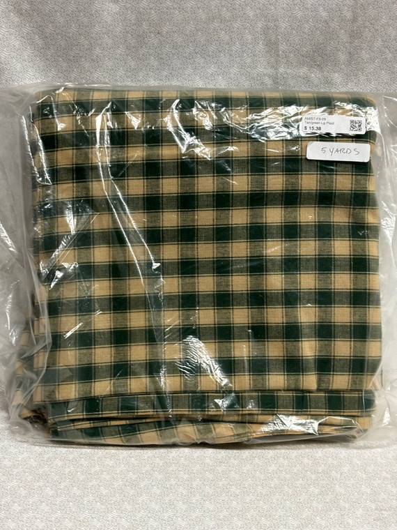 TAN/GREEN LG PLAID