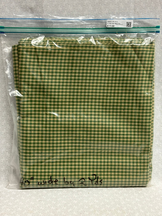 2 YDS FAB-RED CHK