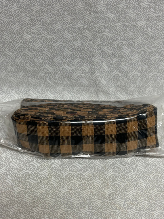 FABRIC STRIP-TAN/BLACK PLAID