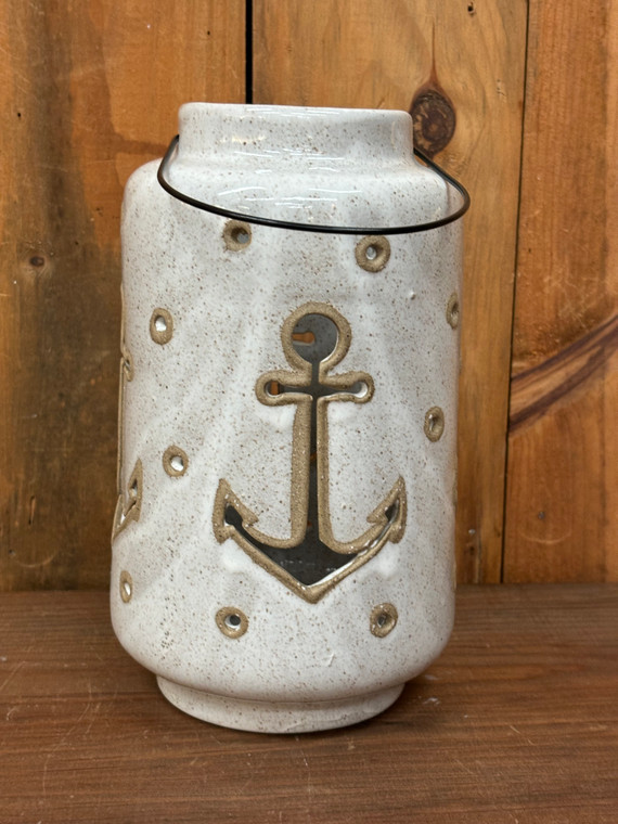 Jar w/ Anchor on Side 12"