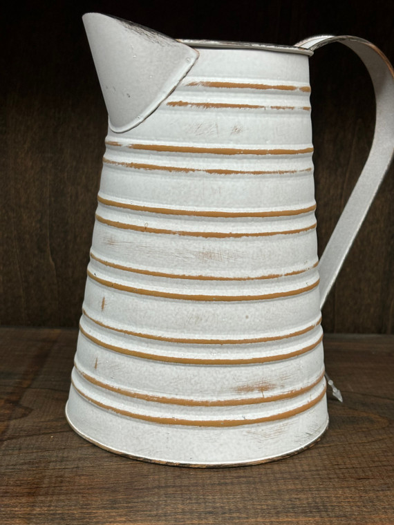PITCHER WHITE & YELLOW 13.75" PITCHER WHITE & YELLOW 13.75"