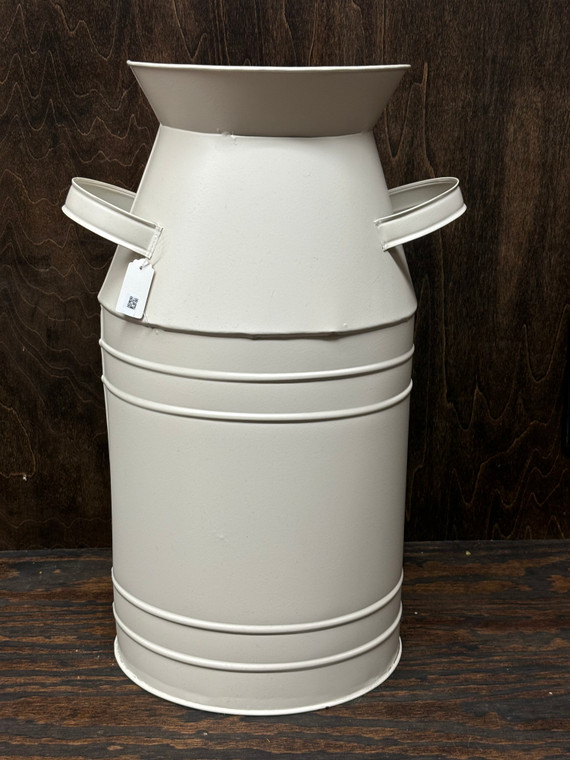 MILK CAN, 17.5"H x 9" Diameter, Cream