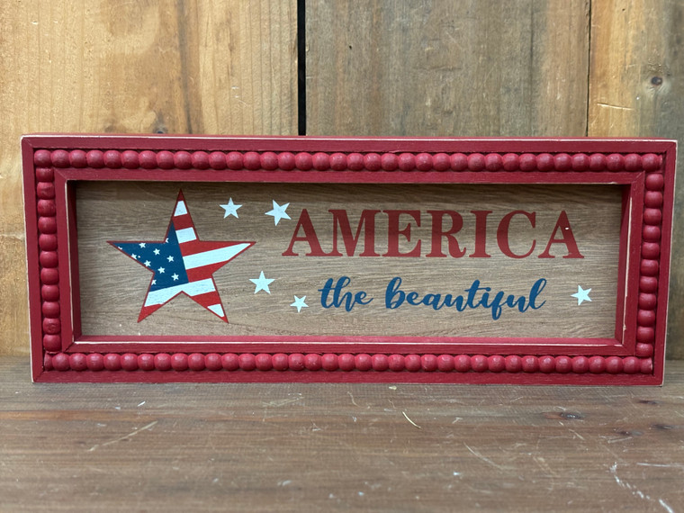 Wood America Framed Block 11x4_RED