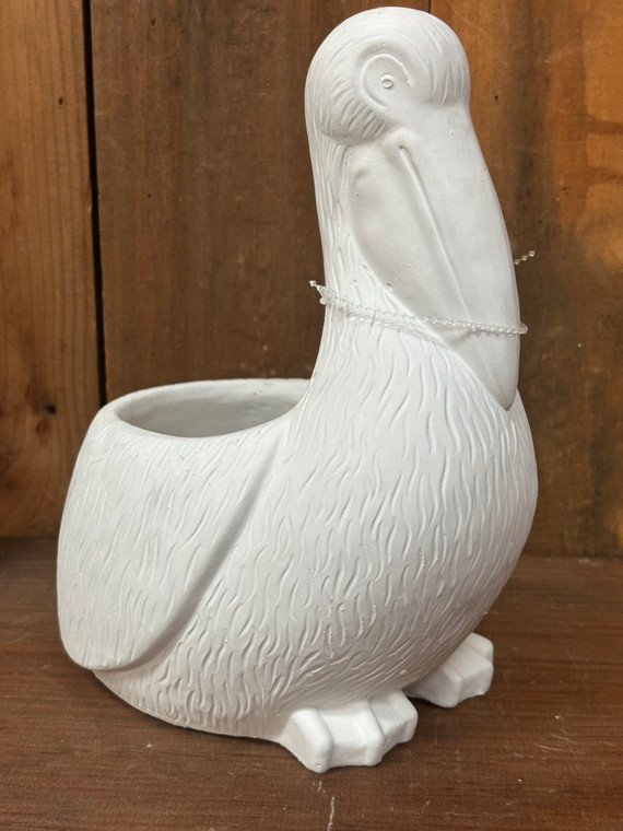 Cement Pelican Planter 9.5" *