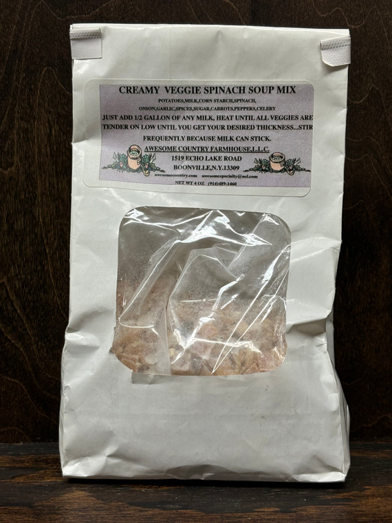 AWESOME'S CREAMY VEGGIE SPINACH SOUP MIX