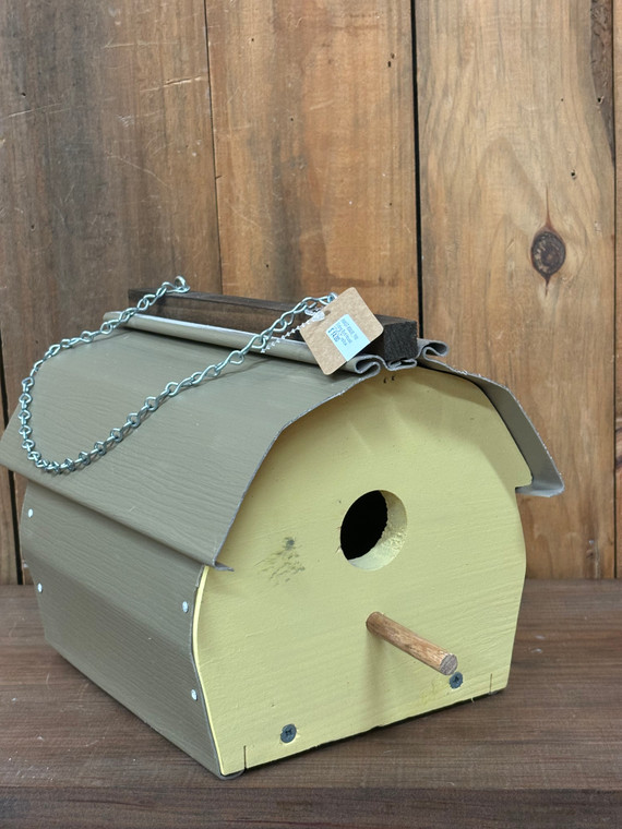 SIDING BIRD HOUSE 10"x8"x7"_YELLOW