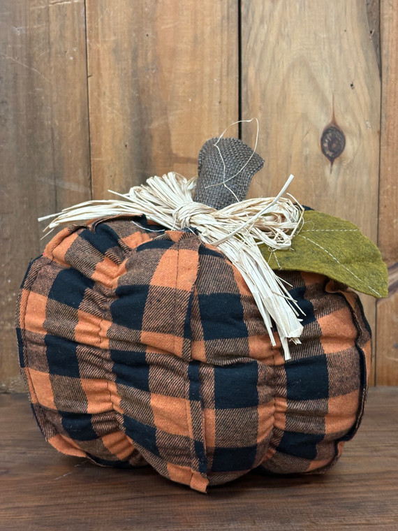 Orange Plaid Pumpkin