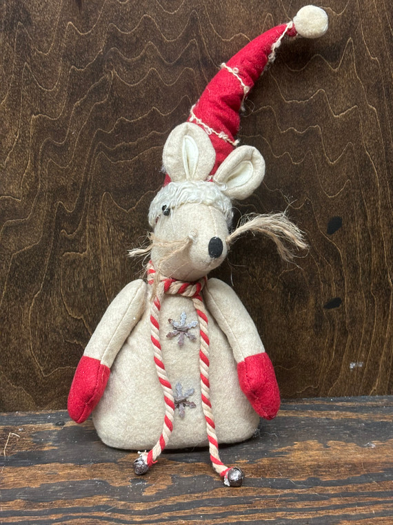 Fabric Christmas Mouse 6"x14