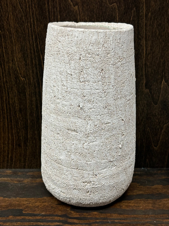 White Chalk Vase 9.8"