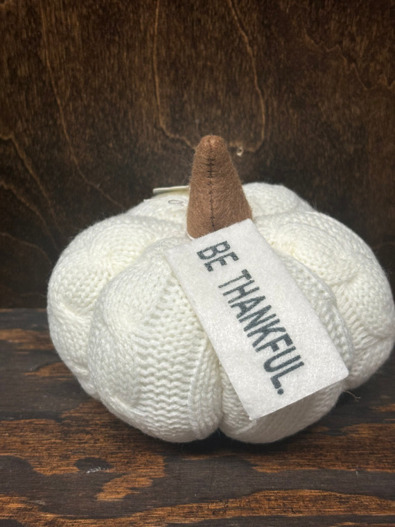 Cableknit Pumpkin, 4"