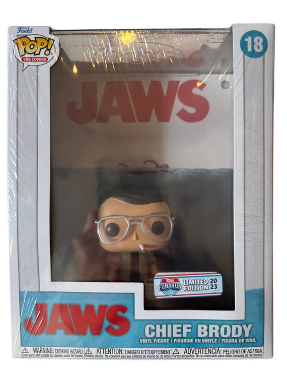 #18 Funko Pop! Chief Brody VHS Cover - Jaws (23 Funko LE)