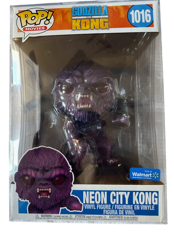 #1016 Funko Pop! 10" Neon City Kong - Godzilla Vs King Kong (Walmart Exc)
