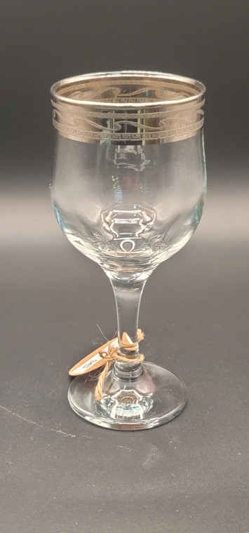 Vintage Rimmed Wine Glass 1 of 2