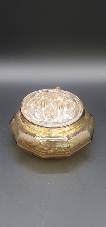 Amber Glass Frog Bowl