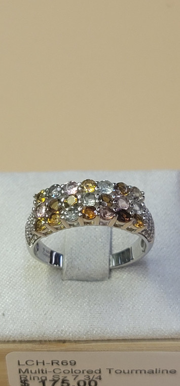 MULTI-COLORED TOURMALINE RING