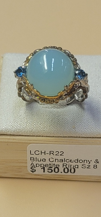 BLUE CHALCEDONY & APPETITE RING