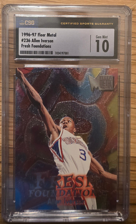 1996-97 FLEER METAL ALLEN IVERSON RC FRESH FOUNDATIONS CSG 10