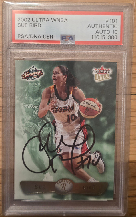 2002 ULTRA WNBA SUE BIRD RC AUTO PSA AUTO 10