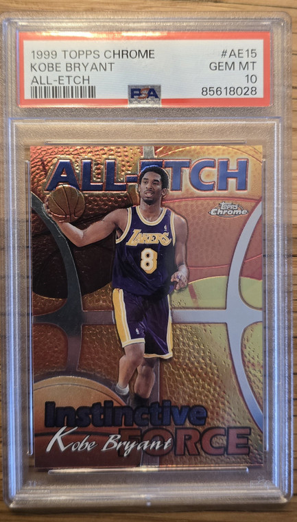 1999 TOPPS CHROME KOBE BRYANT ALL-ETCH PSA 10