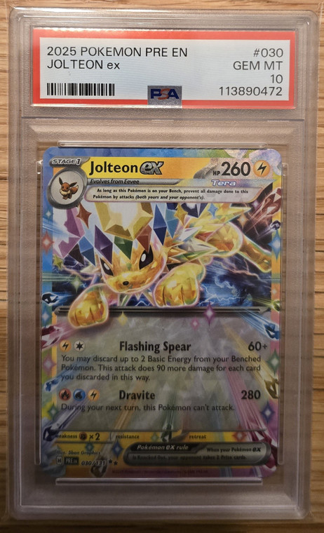2025 POKEMON PRE EN JOLTEON EX PSA 10