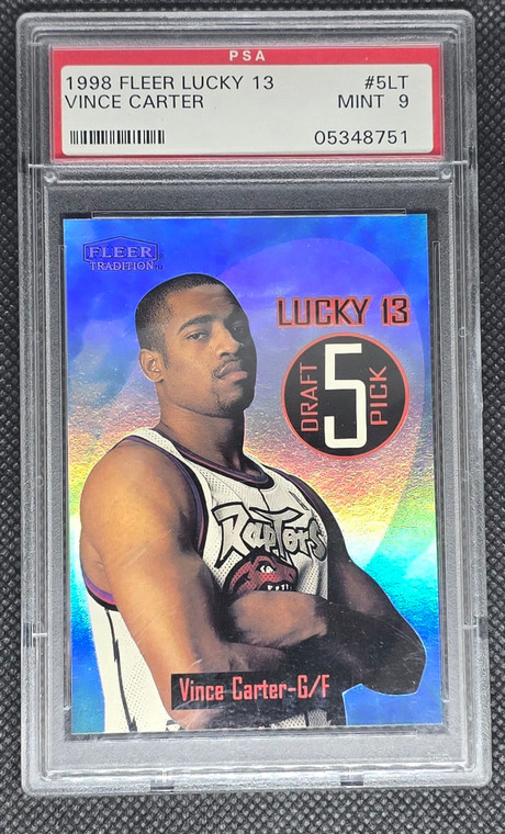 1998 Fleer Lucky 13 Vince Carter Psa 9