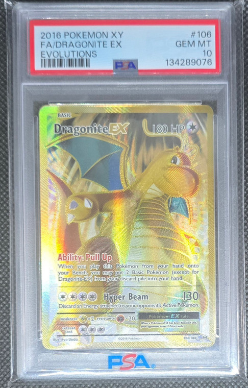 2016 Pokemon Xy Dragonite Ex Evolutions Psa 10