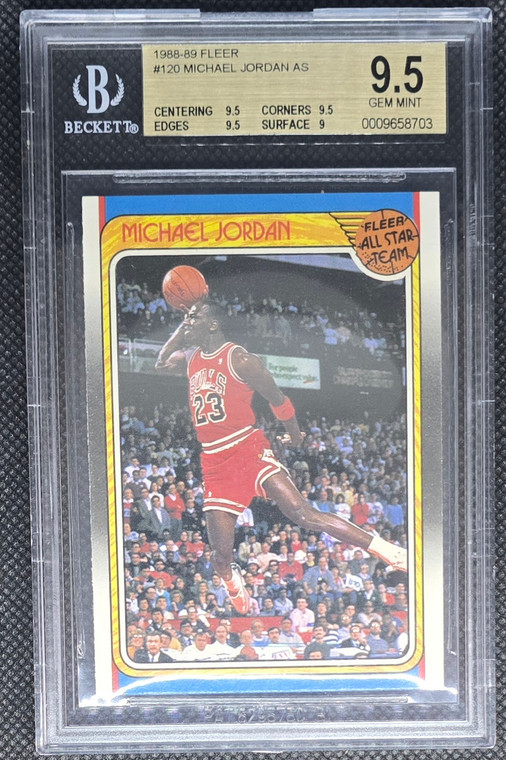 1988-89 Fleer Michael Jordan All-star Bgs 9.5