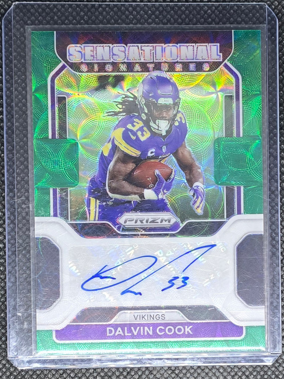 2021 Prizm Green Scope Sensational Signatures /75 Dalvin Cook