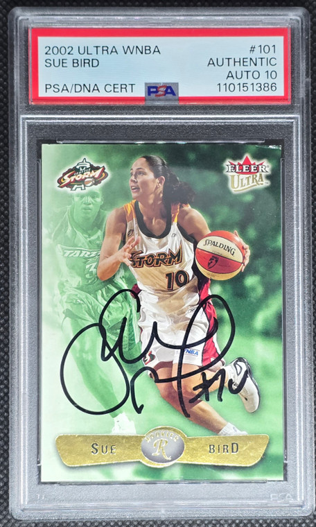 2002 Ultra Wnba Sue Bird Rc Auto Psa Auto Grade 10