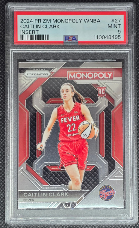 2024 Prizm Monopoly Caitlin Clark Insert Rc Psa 9
