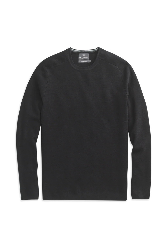 Mack Weldon tech merino crew neck sweater.
