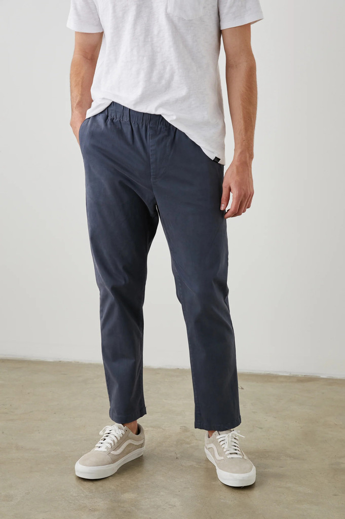 Rails Julian cotton drawstring slim fit trouser.