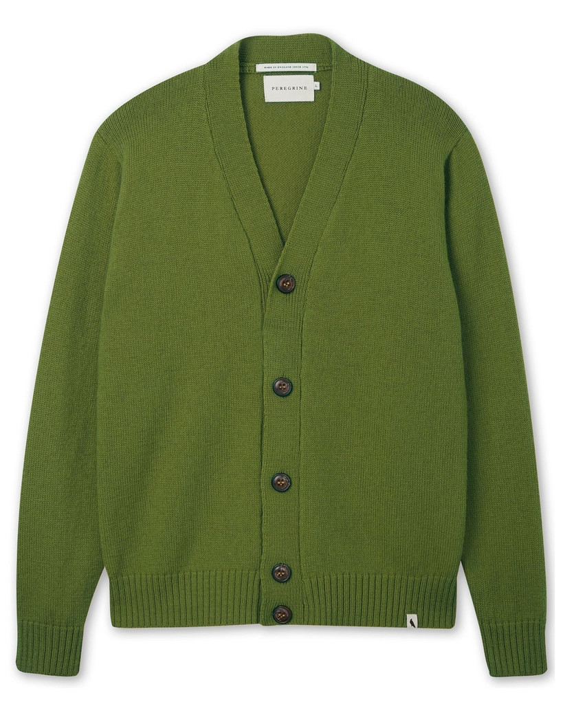 Peregrine Makers Stitch cardigan in 100% washed merino wool.