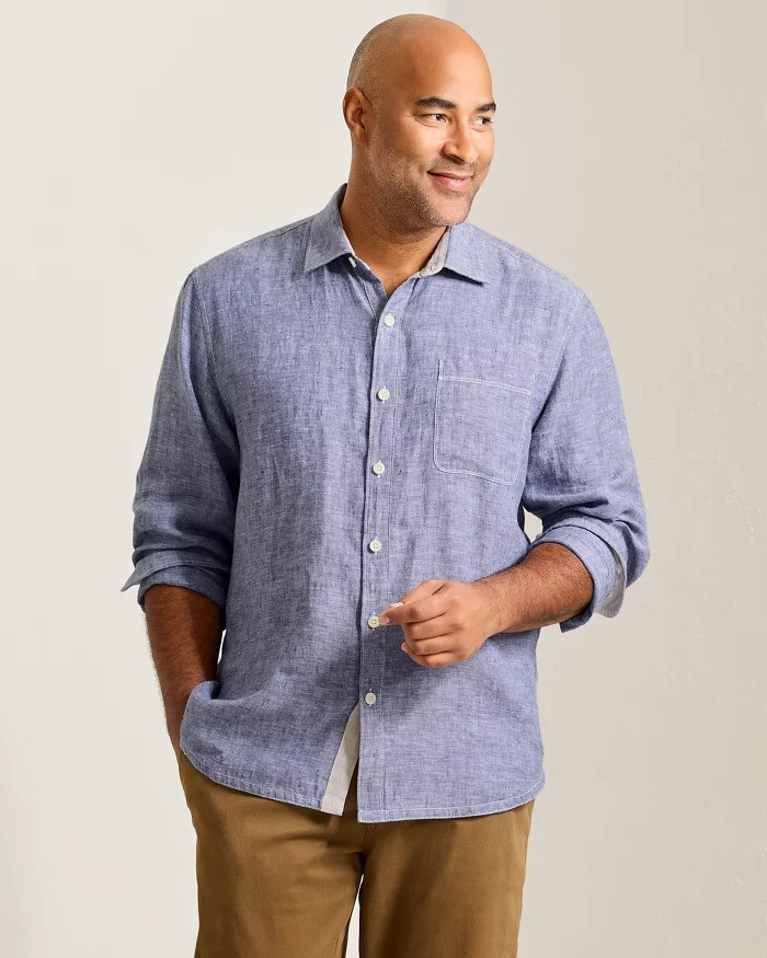 Tommy Bahama l/s Paradise Breezer linen shirt.