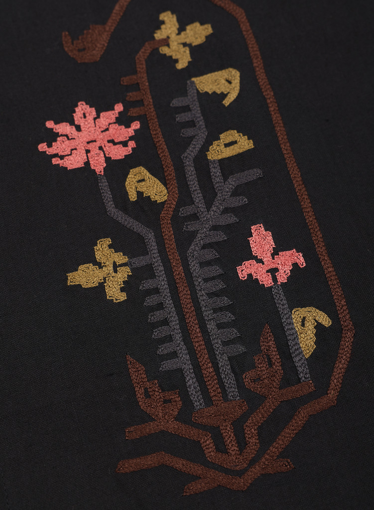 Kardo khadi cotton shirt with hand embroidery.