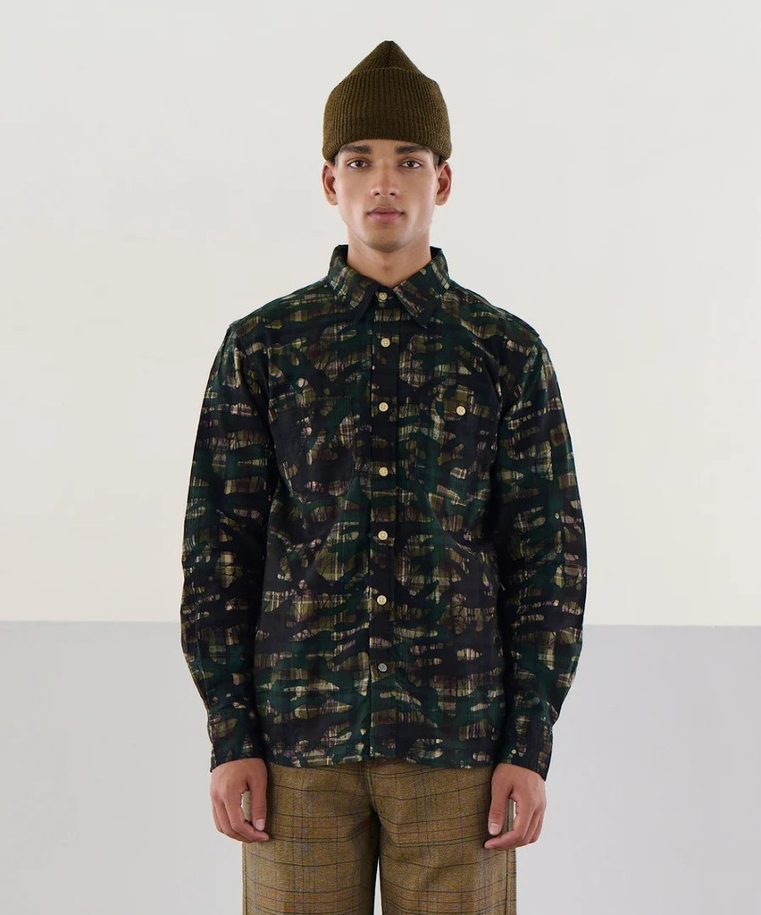 Original Madras Trading Company handwoven batik overshirt.