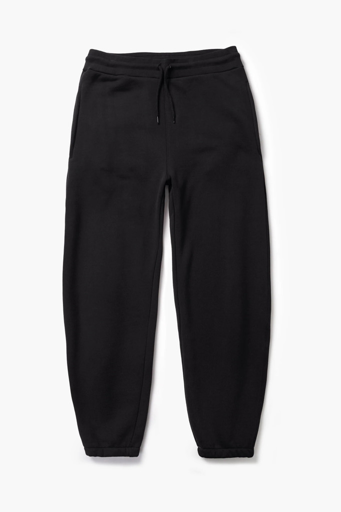 Power Goods 16oz heavy weight organic cotton sweat pant in black.