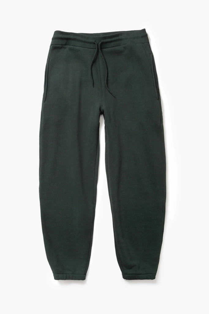 Power Goods 16oz heavy weight organic cotton sweat pant in forest.