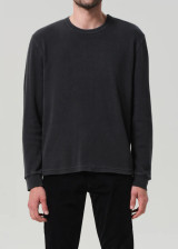 Citizens of Humanity waffle crewneck in cotton.