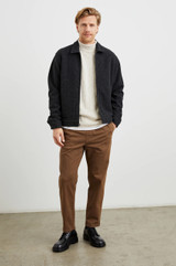 Rails Shael wool zip jacket in aviator style.