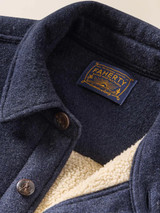 Faherty Range fleece lined cpo in wool blend. Rugged overshirt.