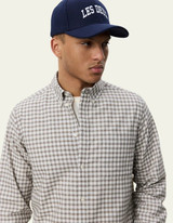 Les Deux Two Tone Mini Check Shirt in a classic two-tone check pattern with button front