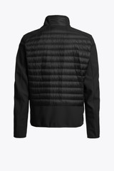 Parajumpers Jayden hybrid jacket in black. Back image.