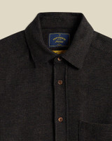 Portuguese flannel long sleeved flannel shirt in a cross hatch pattern.