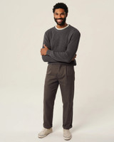 Alex Crane pac easy pleated pant in cotton ripstop in color juniper.