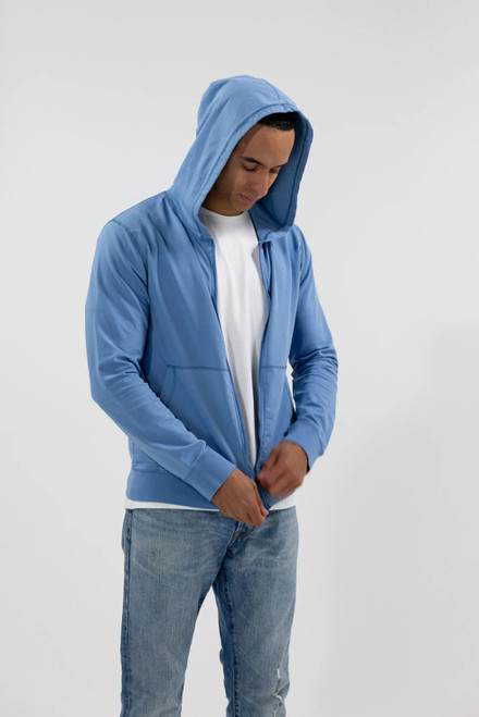 Easy Mondays zip hoody with 5% stretch.