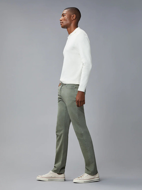 DL1961 Russell slim straight jean in ultimate knit. Coastal plain is the color.