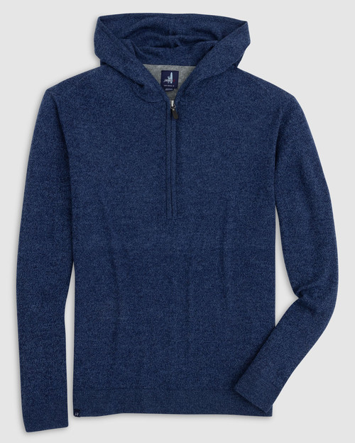 Johnnie-o Mitch cotton cashmere pullover hooded sweater.