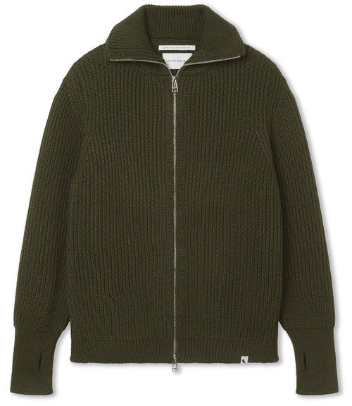 Peregrine Fisherman's cardigan in 100% merino wool.
